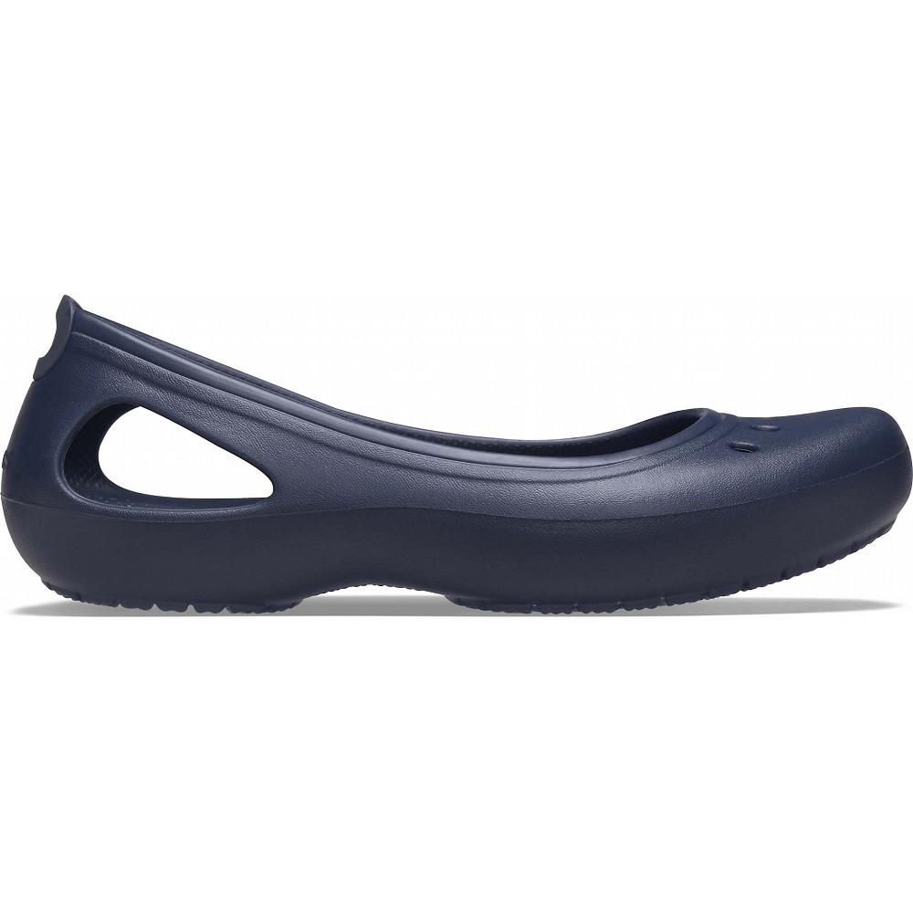 Navy Women's Crocs Kadee Flat Shoes | NZ 0173JPQJ